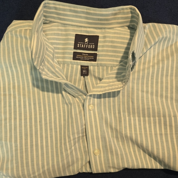 Stafford Classic Blue and White Striped Shirt - Picture 3 of 3